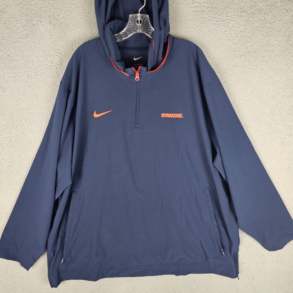 Nike Coach Jacket Mens 3XL Blue Syracuse Lightweight Full Zip ZMFJ9393D
